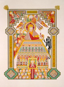 Temptation of Christ, from a facsimile copy of the Book of Kells, published by Day und Son